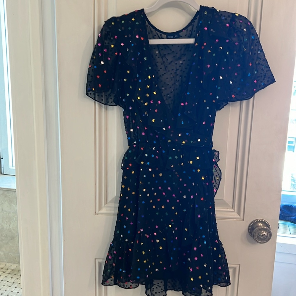 Blue Life multicolor dot dress